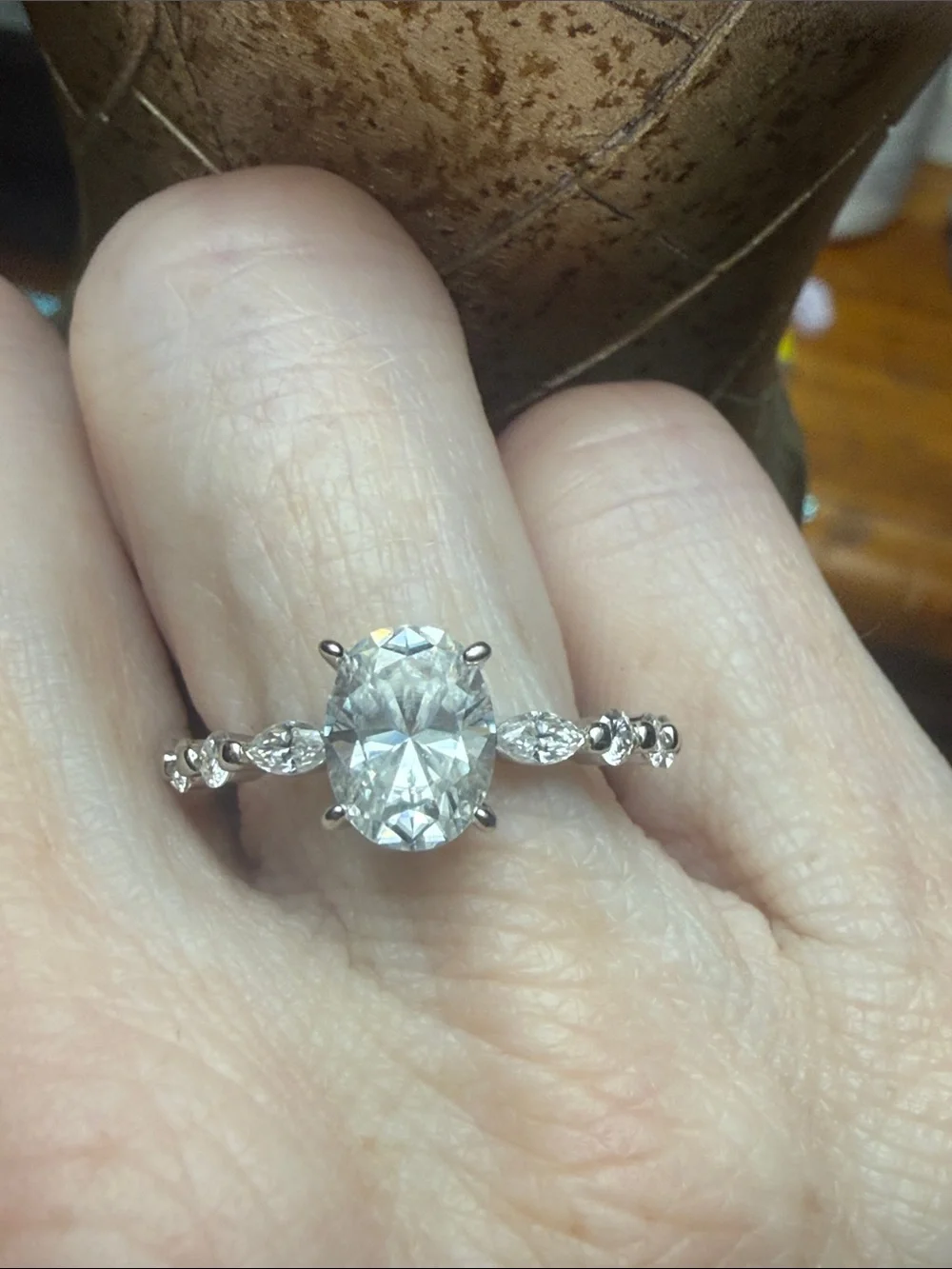 2 CT Oval solitaire GRA CERTIFIED MOISSANITE DIAMOND 925 Sterling Silver Ring